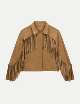 Guess Fransenjacke Ibby Braun M/L