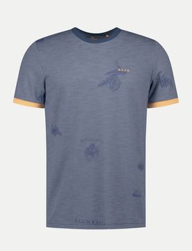 Stretch-T-Shirt Blau M