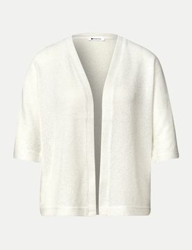 Strickjacke mit Fledermaus-Ärmeln Weiß 38