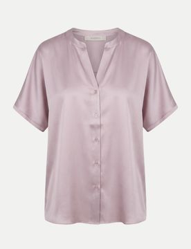 Bluse 1/2 Arm mit Seidenanteil Rosa 42