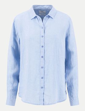 Bluse aus Leinen Blau 36