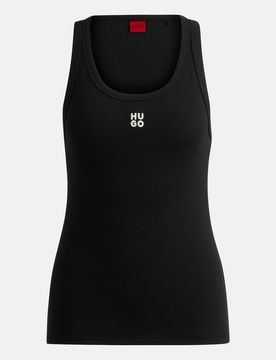 HUGO Tanktop mit Logoprint Schwarz M