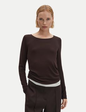Slim-Fit Langarmshirt Kirosa Braun 40