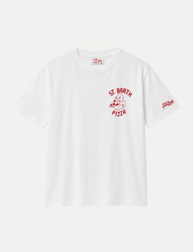 T-Shirt Pizza Weiß XL