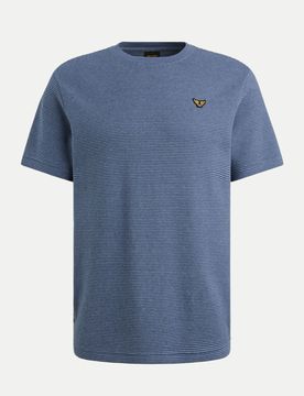 T-shirt mit Strukturiertem Muster Blau L