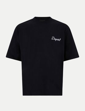 T-Shirt mit Brustlogo Schwarz S