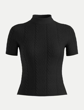 HUGO Slim-Fit Pullover Sinant Schwarz XXL