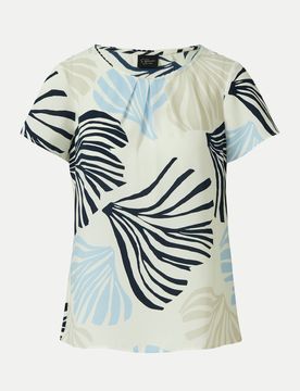 BLACK LABEL Crêpe-Bluse mit Allover-Print Mehrfarbig 38