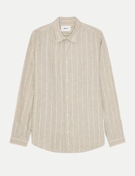 NN07 Leinenhemd Enzo Beige L