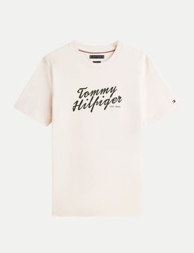 T-Shirt mit Logo-Print Weiß S