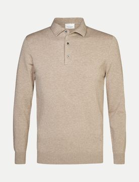 Poloshirt mit One-Piece-Kragen Beige M