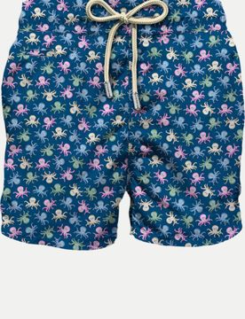 Badeshorts mit Oktopus Print Blau XL