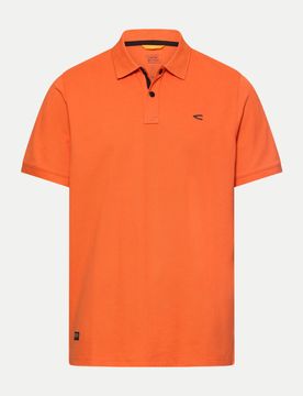 Poloshirt mit Kontrastdetails Orange XL