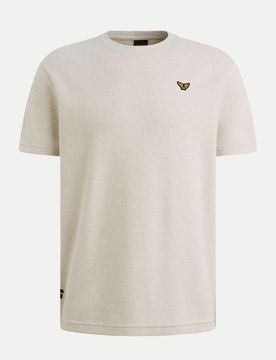 T-shirt mit Strukturiertem Muster Beige M