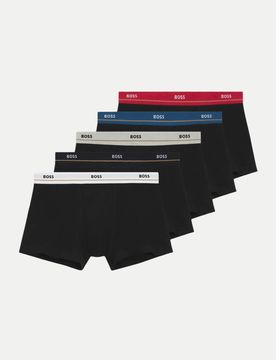 Black 5er-Pack Boxershorts Schwarz L