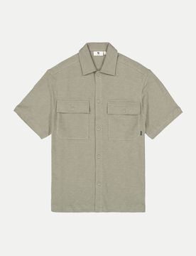 Garcia Jersey Kurzarm-Hemd Beige XL