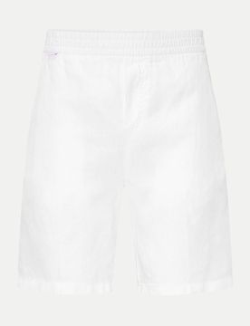 Leinen Bermuda-Shorts Weiß L