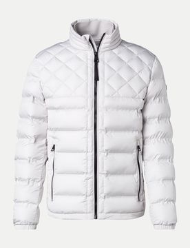 Steppjacke Clason Fused 50 Regular Fit,Strukturiert,Lang,Outdoor,Polyester,Herren,Stehkragen,Weiß,Sale