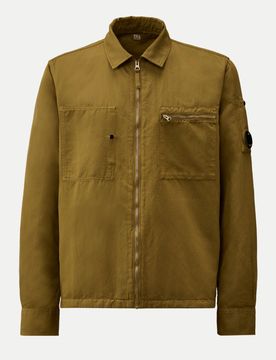 Overshirt aus Baumwoll-Leinen Braun L