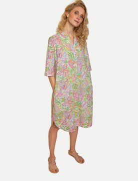Tunika-Kleid mit Allover-Print Mehrfarbig 40