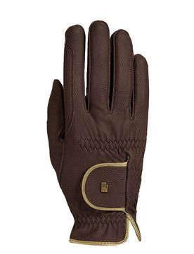 Reithandschuhe LONA RoeckGrip - mokka/gold 7