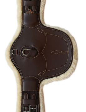 Lammfell-Stollengurt kurz braun 75 cm