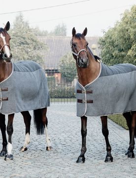 Abschwitzdecke HEAVY FLEECE grau 130 cm