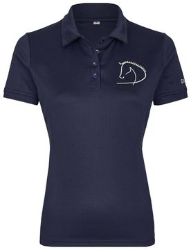 Damen Polo-Shirt CREW, navy XS