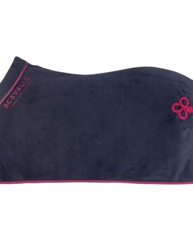 Fleecedecke, navy-burgundy 165cm