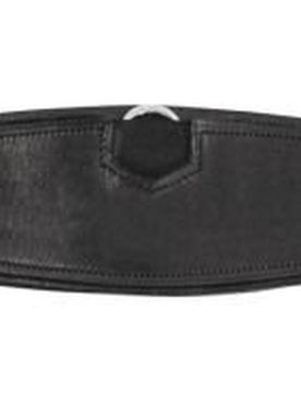 Ledersattelgurt geschweift, lange Form schwarz 115 cm