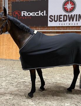 Abschwitzdecke Soft Shell mit Kordel, black 135