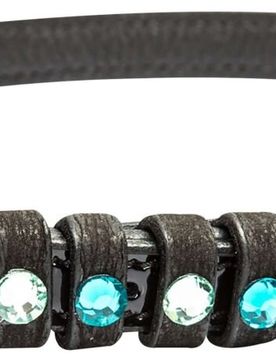 Leder-Sporenriemen IRH PARDOUZ black lack zircon