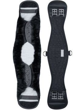 Kurzgurt Lammfell, schwarz/schwarz 60