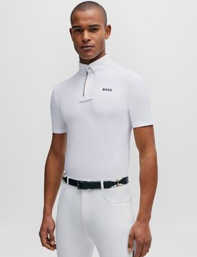 Equestrian Herren Turniershirt MARTY white M