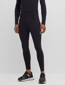 Equestrian Herren Reithose JAMES Kniebesatz, black XL