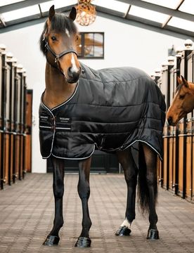 Stalldecke EASY-LAYER Stable 100g, black/black/silver 130