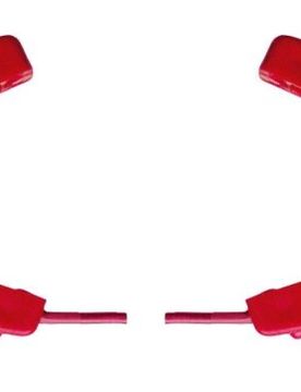 AKO Zaunverbindungskabel mit 2 Krokodilklemme rot, 60cm