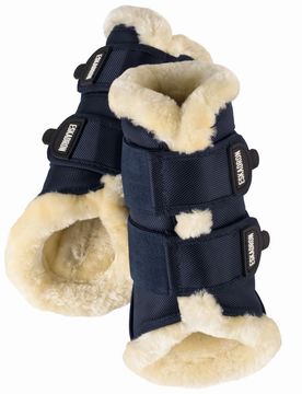 Gamaschen Fauxfur-boots, nightblue L