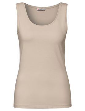 Basic-Top - Damen - Gr. 44 - beige - beige