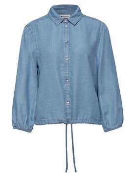 Jeansbluse - Damen - Gr. 42 - hellblau - hellblau