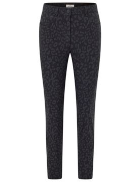 Bedruckte Bengalin-Hose - Damen - Gr. 40 - schwarz/print - schwarz