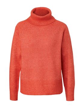 Grobstrickpullover mit Rollkragen - Damen - Gr. XL - orange - orange