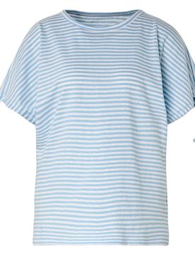 Shirt aus Leinenmix - Damen - Gr. L - weiß - weiß