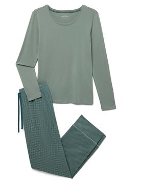 Pyjama-Set - Damen - Gr. XL - grün - grün