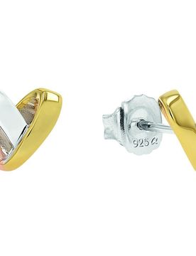 Amor Ohrschmuck mit Herz-Motiv - silber - silber