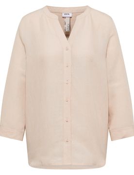 Cecil Leinenmix-Bluse - Damen - Gr. L - beige - beige