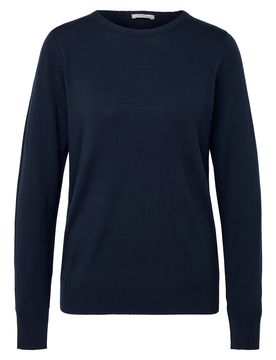 Merino-Feinstrickpullover - Damen - Gr. L - dunkelblau - dunkelblau
