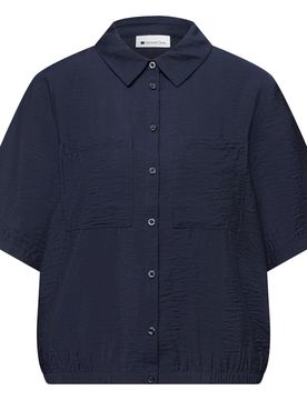 Hemdbluse - Damen - Gr. 40 - dunkelblau - dunkelblau
