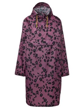 Regenponcho »packable« - Damen - Gr. L/Xl - schwarz/print - schwarz