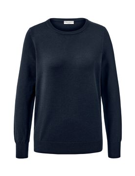 Merino-Feinstrickpullover - Damen - Gr. L - dunkelblau - dunkelblau